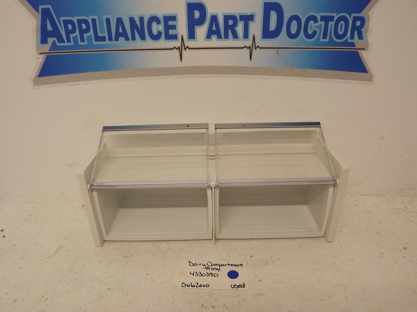 SubZero Refrigerator 4330390 Model #590 Dairy Compartment Assy Used SubZero Refrigerator 4330390 Model #590 Dairy Compartment Assy Used